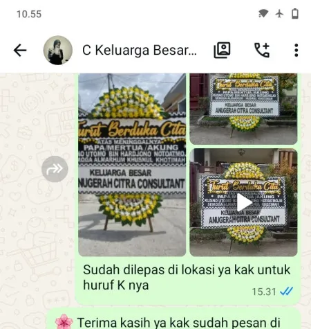 Pengiriman Papan Bunga Duka Tanduk Ampel