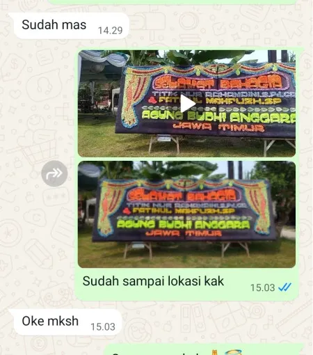 Pengiriman Papan Bunga Tanduk Ampel