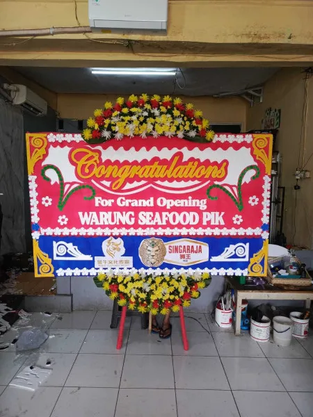 Papan Bunga Ucapan Selamat Tanduk Ampel