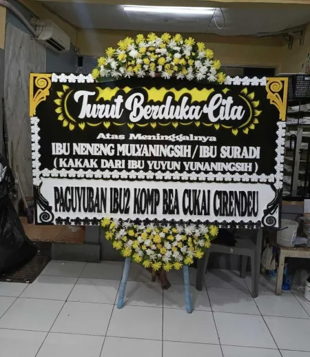 Papan Bunga Duka Tanduk Ampel